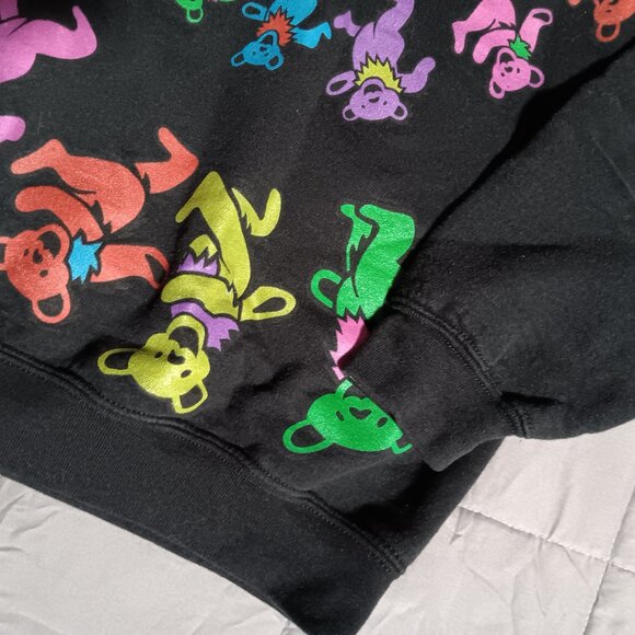 The Grateful Dead Spiral Dancing Bears Black Crewneck Sweatshirt Gildan Small - Picture 3 of 7
